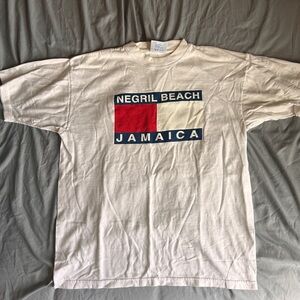 Vintage Negril Beach Jamaica White T-Shirt